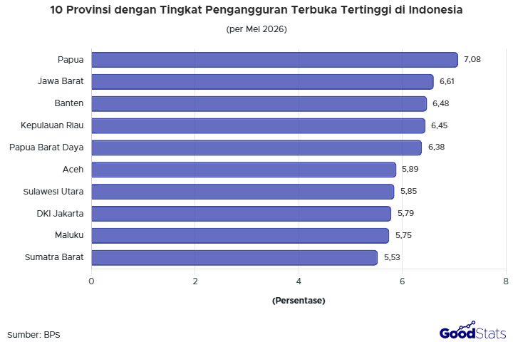 Papua jadi provinsi dengan TPT tertinggi di Indonesia